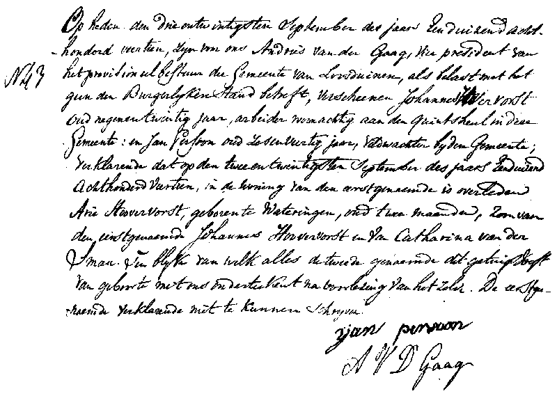 18140923 ovl akte 43 Arie zv J Hogervorst - C vd Sman